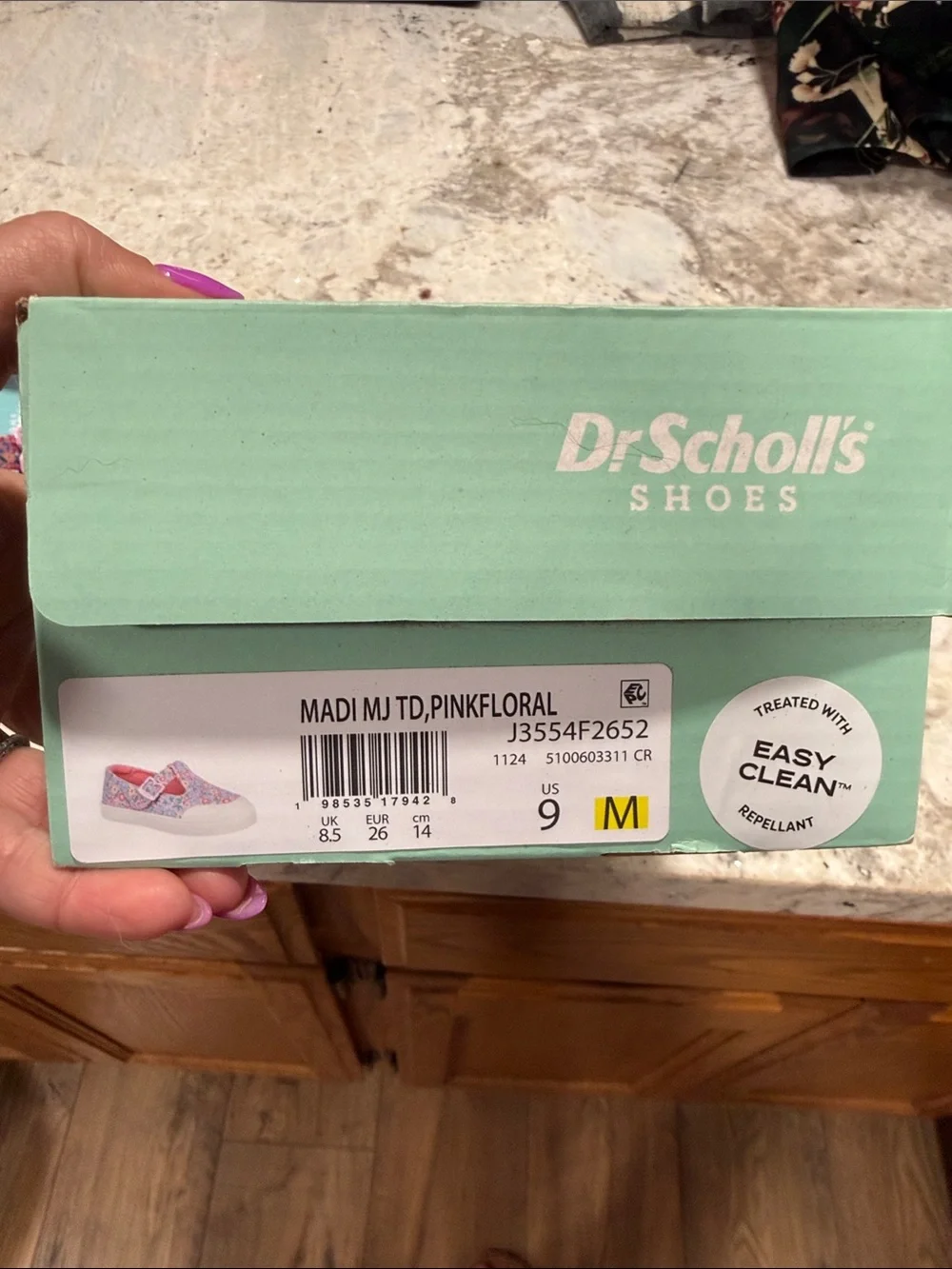 Dr. Scholl's Kids Floral Purple Pink Blue Slip-On Sneakers